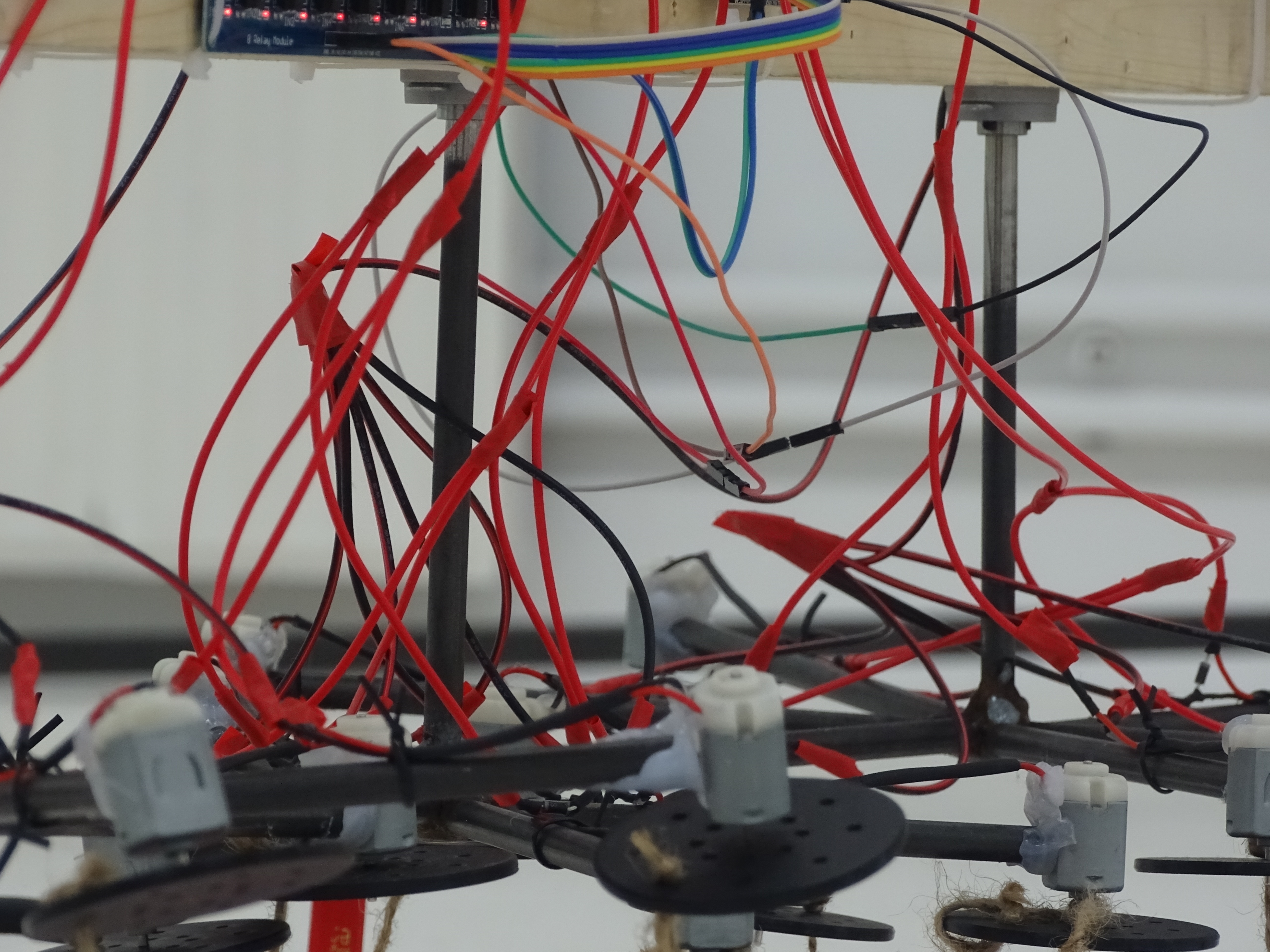 Found strikers and frame. Simple motors, exposed wiring, modules you can source online.